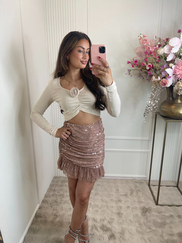 Party glitter skirt rose pink