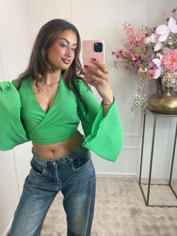 Sammy flair top green