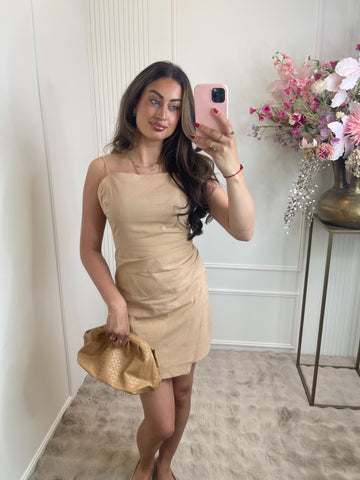 Linnen dress beige