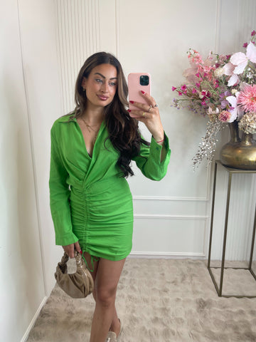 Donna linnen dress green