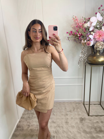 Linnen dress beige