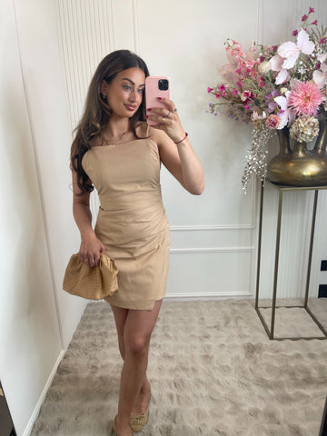 Linnen dress beige