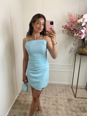 Linnen dress baby blue