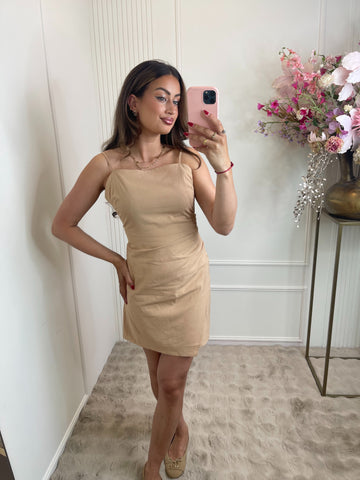 Linnen dress beige