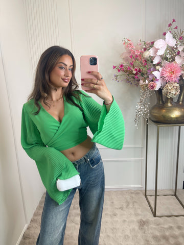 Sammy flair top green