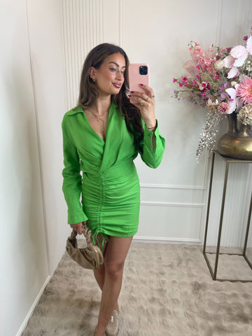 Donna linnen dress green