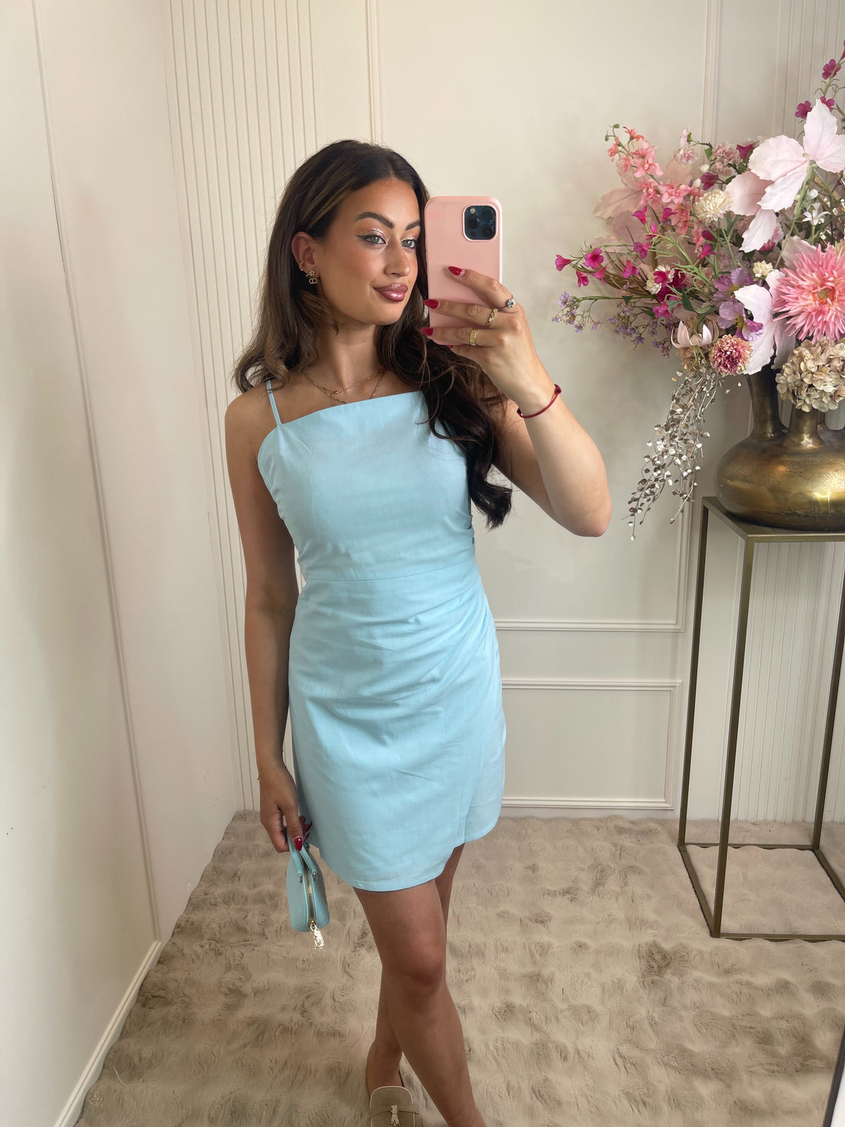 Linnen dress baby blue